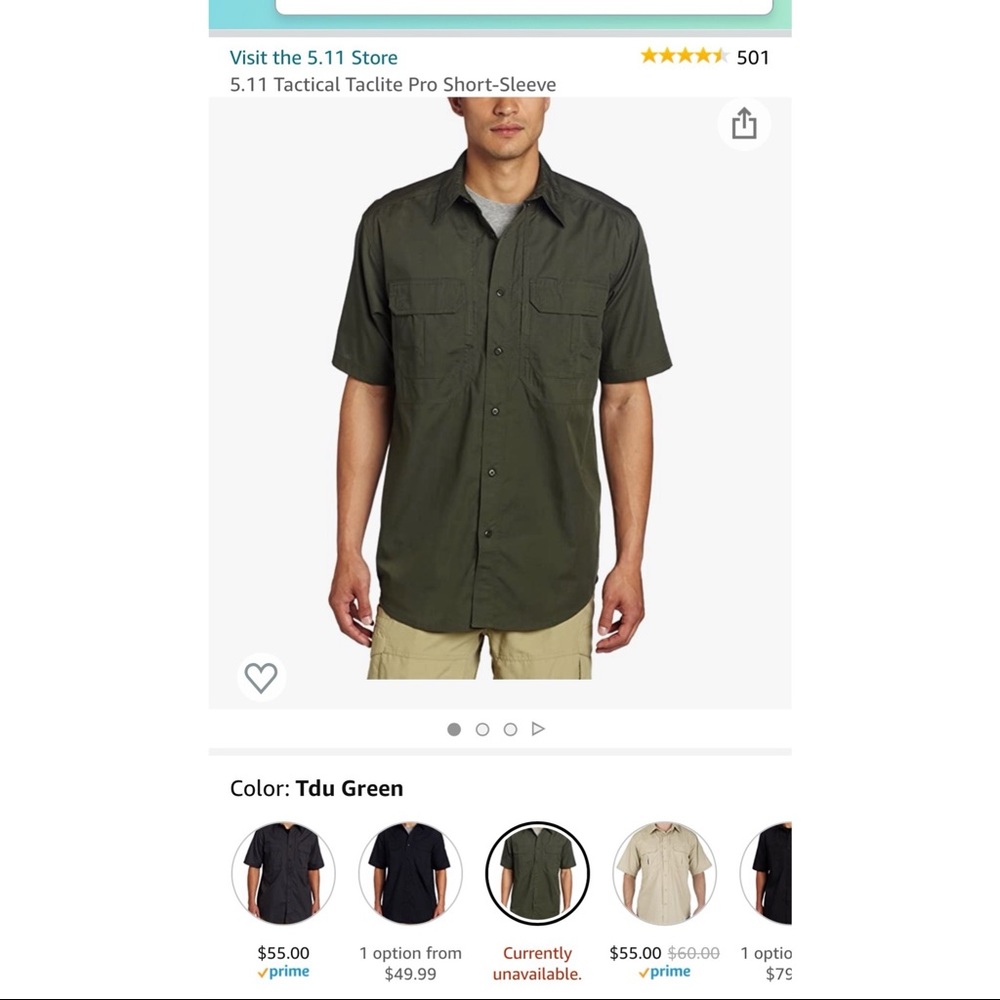 NWOT 5.11 Tactical Short Sleeve Shirt